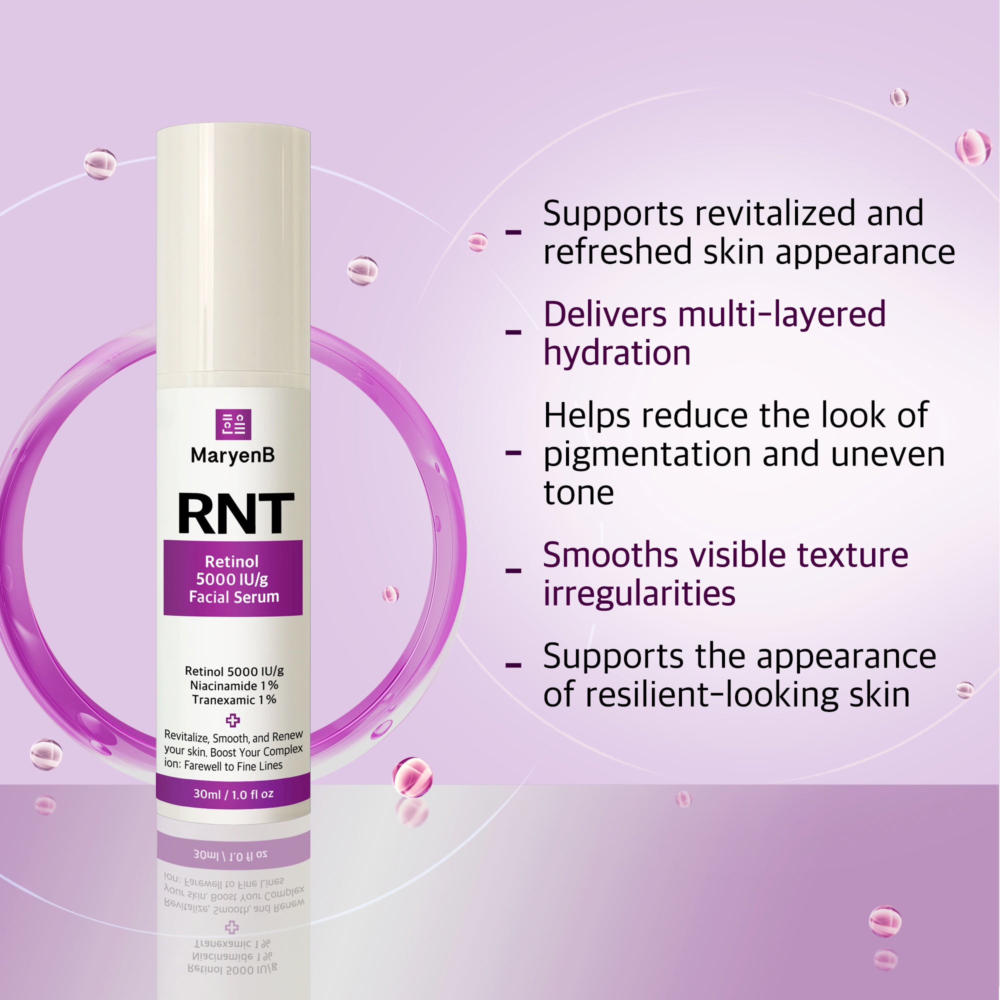 MaryenB RNT Retinol 5000IU Night Serum 1 Fl Oz - Anti-Aging Treatment